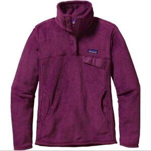 Patagonia Polartec Re-Tool Snap-T Fleece Pullover Size XS Purple Pink